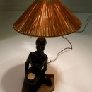 50's sculptural table lamp